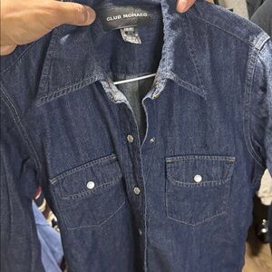 Club Monaco Dark Blue Denim Shirt